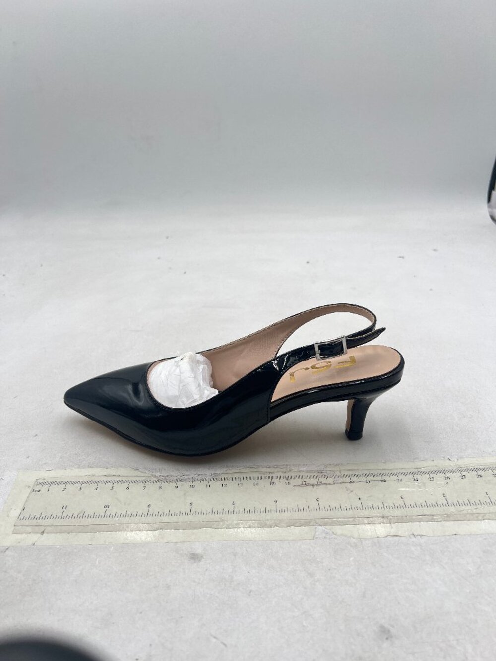 FSJ Black Kitten Heel Slingback Sandals Pointy Toe Sexy Pumps Comfortable Shoes